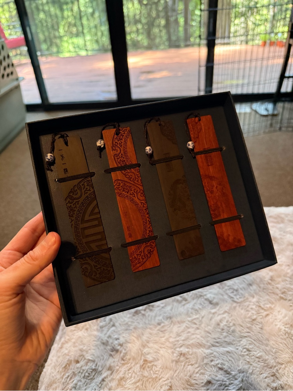 Wooden Bookmark Set - Brown & Dark Brown